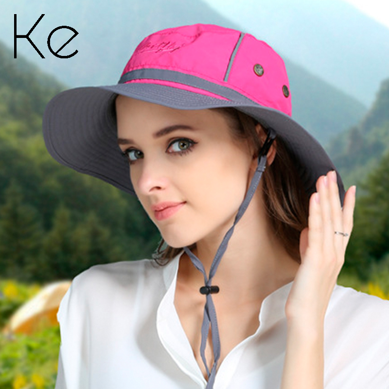 KE 쿨 2 색 낚시 모자 봄 여름 어부 모자 남성 여성 야외 등산 트레킹 라이트 얇은 양산 모자